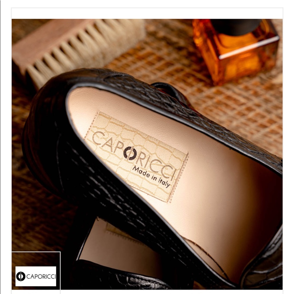 Caporicci 9961 Blk Genuine Alligator Penny Loafers - Picture 4 of 10